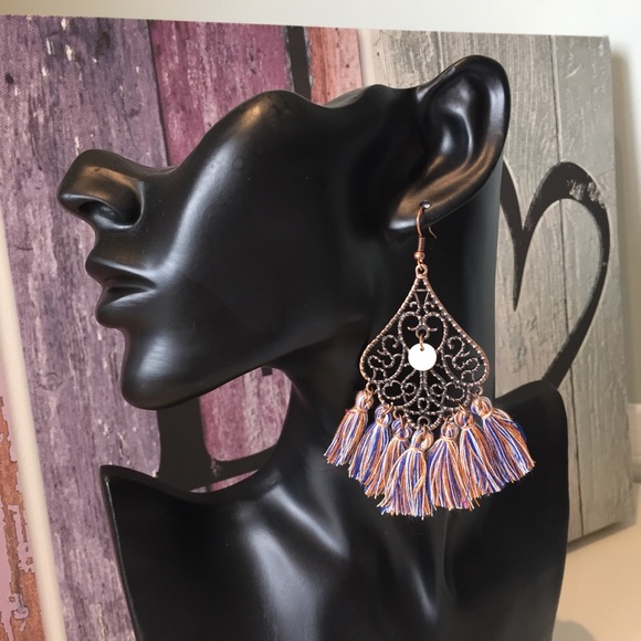 Jewelry - New Bronze Tasseled Earrings